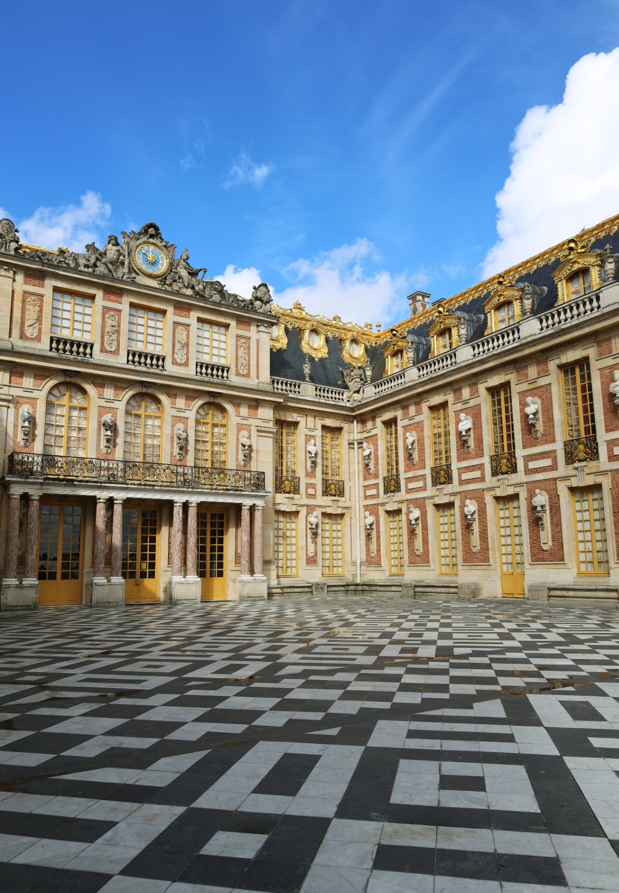 Marble courtyard of the Palace of Versailles